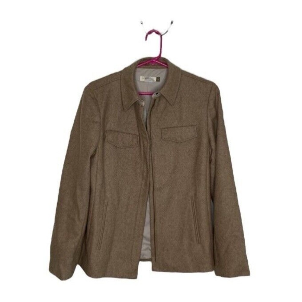 J.Crew Melton Wool Jacket Classic Vintage Styling 1990s Cream Size Small Women's